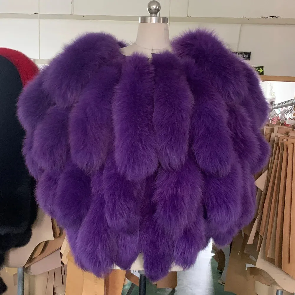 Shawl Fur Jacket Natural And Real Fur
