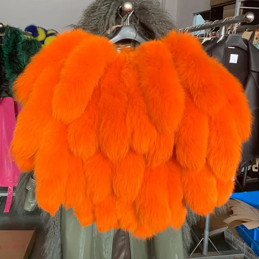 Shawl Fur Jacket Natural And Real Fur