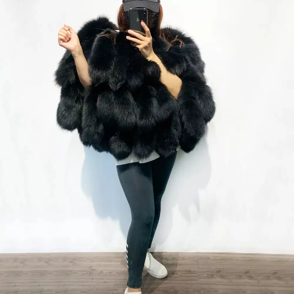Shawl Fur Jacket Natural And Real Fur