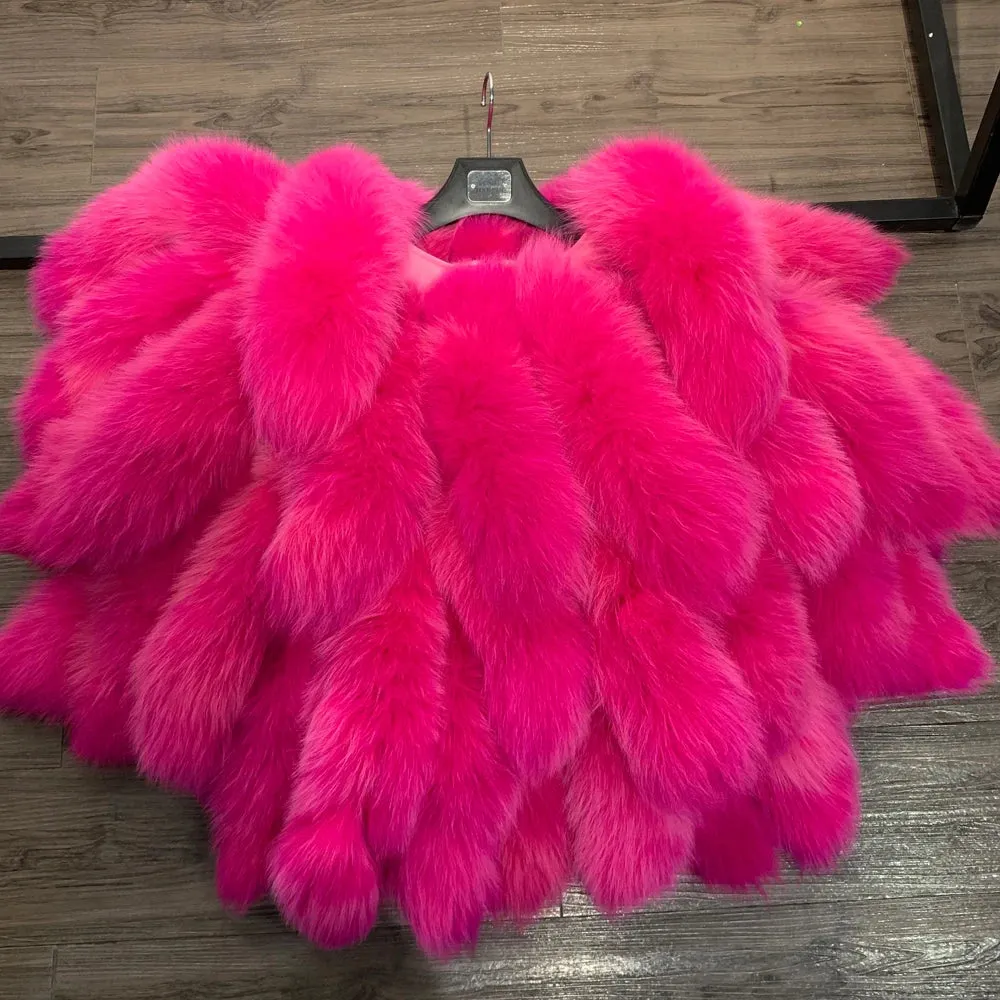 Shawl Fur Jacket Natural And Real Fur