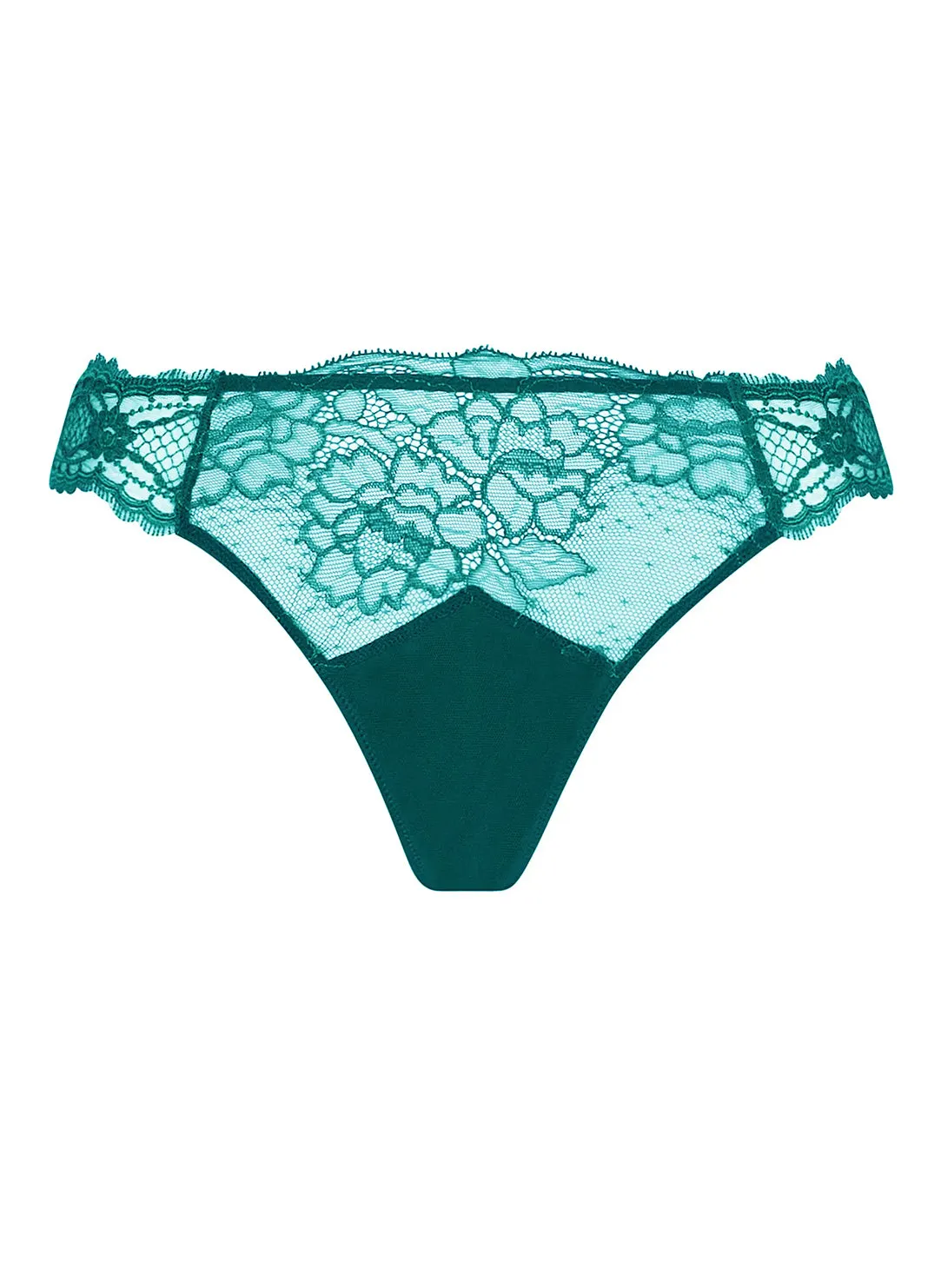 Sublime En Dentelle Vert Princess Thong