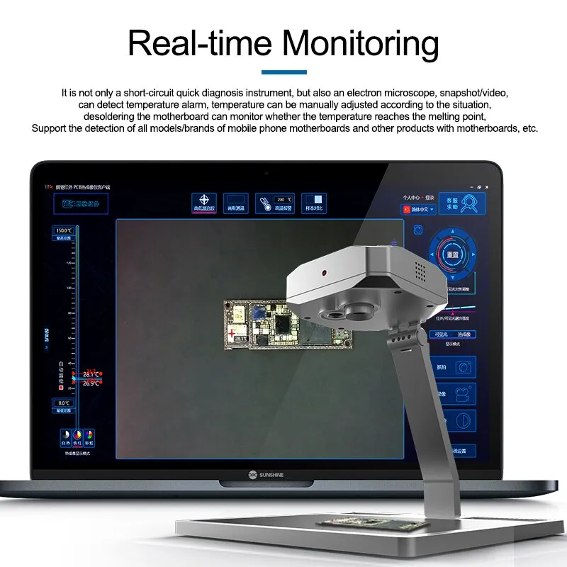 SUNSHINE TB-03 PCB Thermal Camera Diagnosis Instrument for Mobile Phone Motherboard Logicboard PCB Fault Imaging Machine