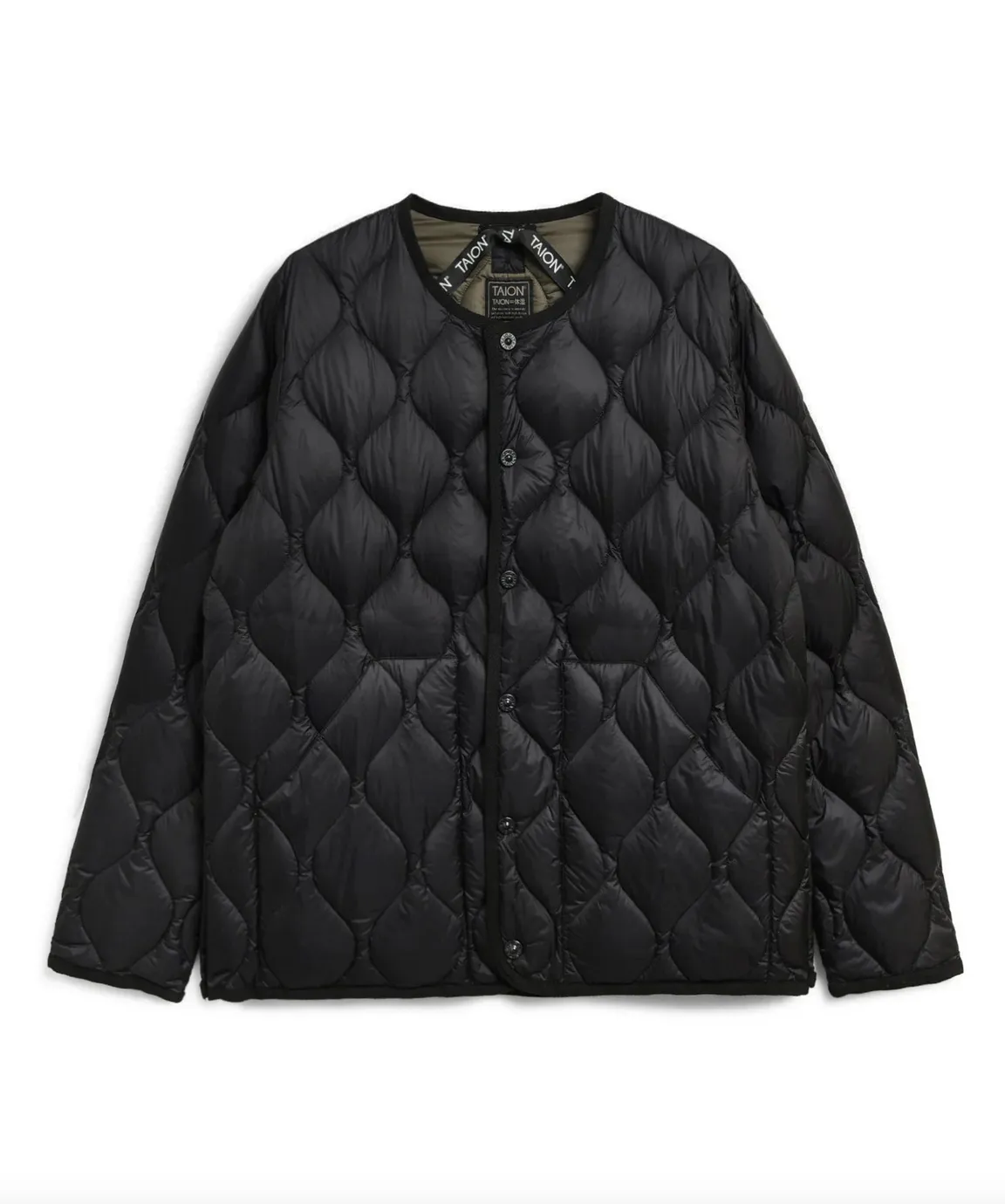 Taion, Military Crew Neck Down Jacket | Black