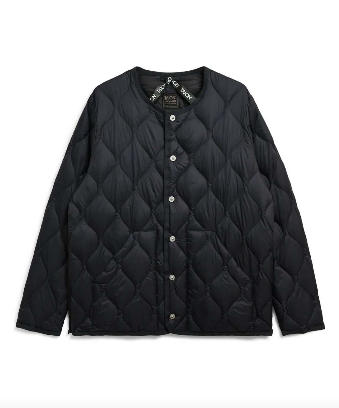 Taion, Military Crew Neck Down Jacket | Dark Navy