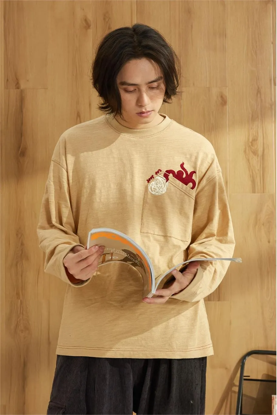 TIKIMOMOKA プリントクルーネックロンT TMK034
