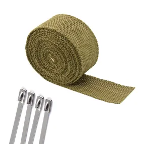Titanium exhaust wrap 2in x 16ft    4 Stainless steel zip ties