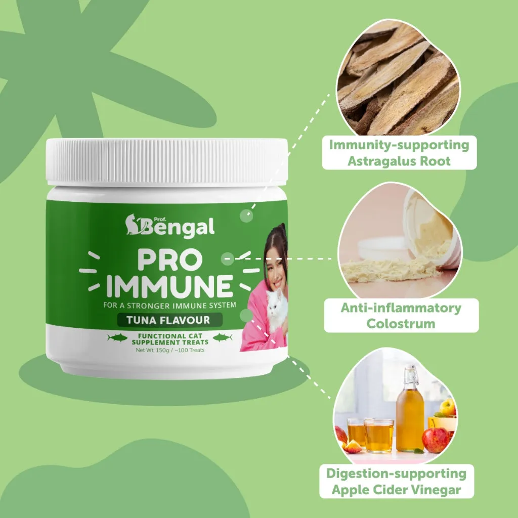 Triple Care Bundle - Pro Immune, Happy Tummy, & Silky Fur - Cat Supplement Treats