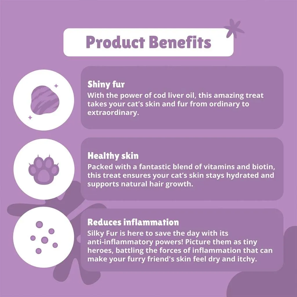 Triple Care Bundle - Pro Immune, Happy Tummy, & Silky Fur - Cat Supplement Treats