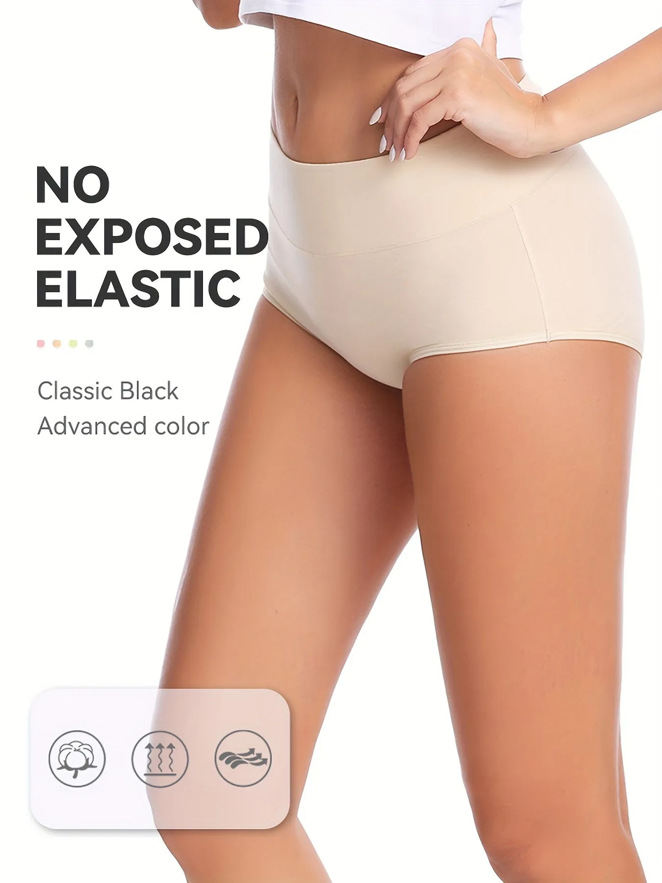 Ultimate Comfort Solid Stretchy Briefs for Womens Intimates