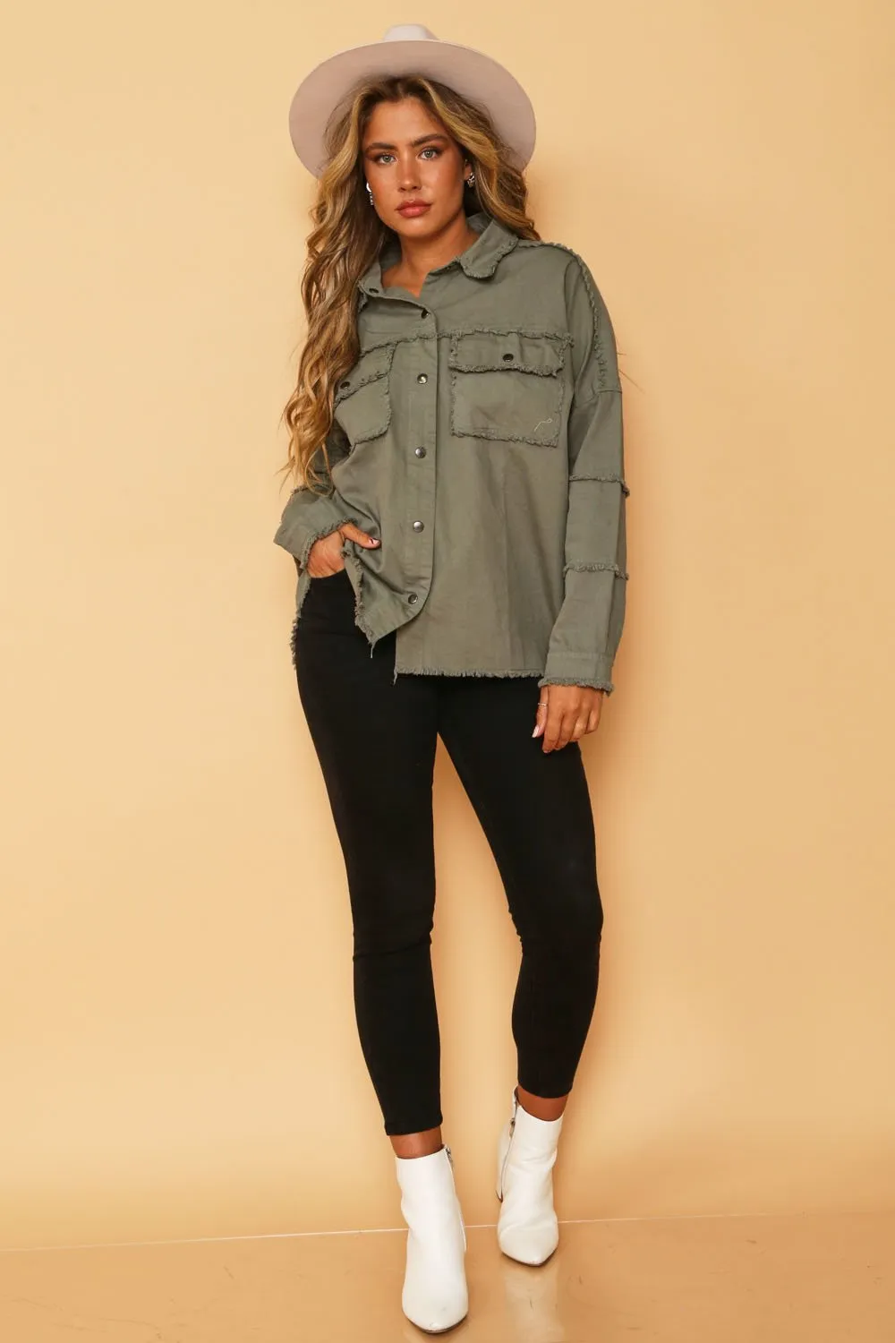 *UTILITY SHACKET OLIVE