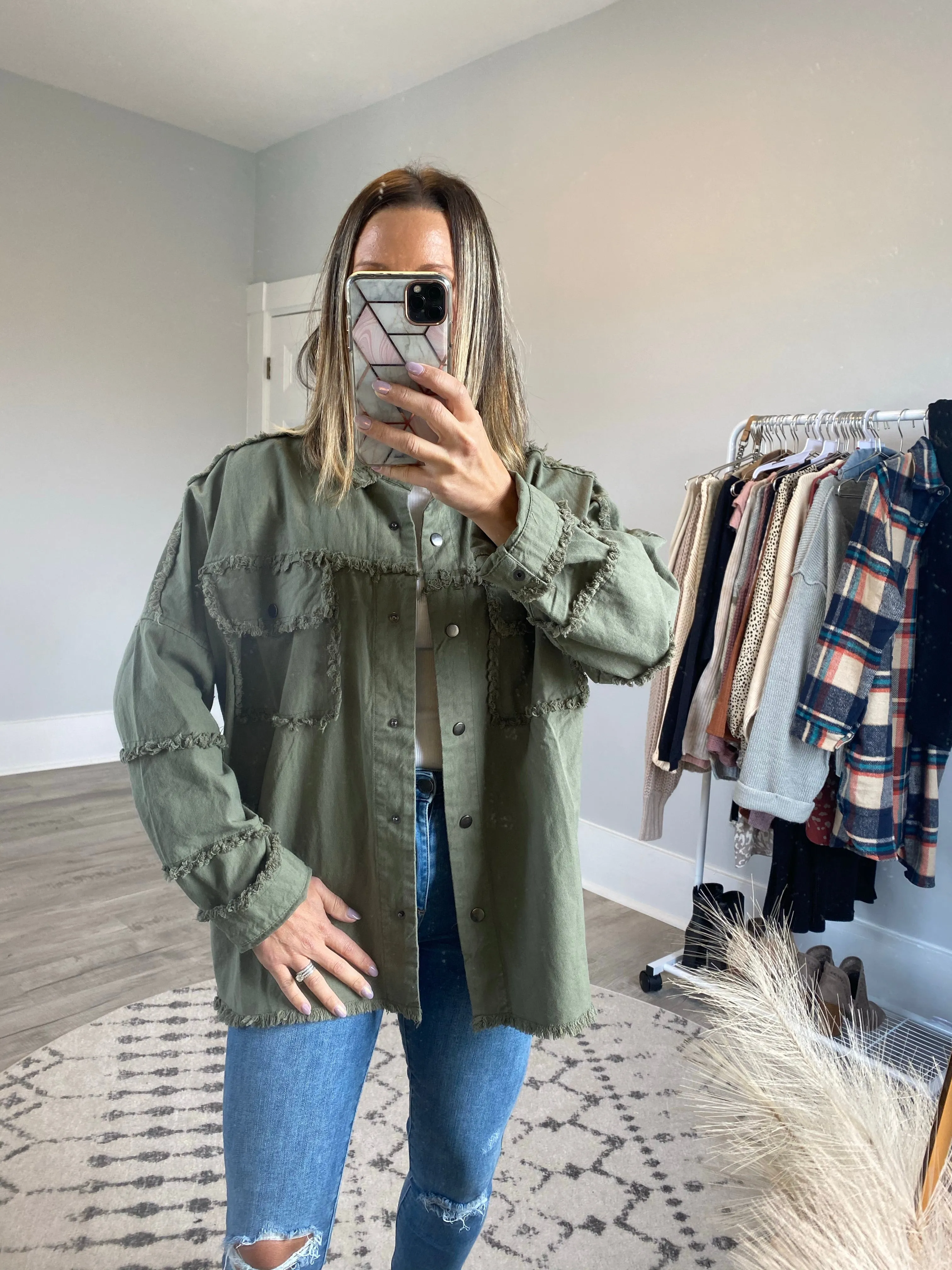 *UTILITY SHACKET OLIVE