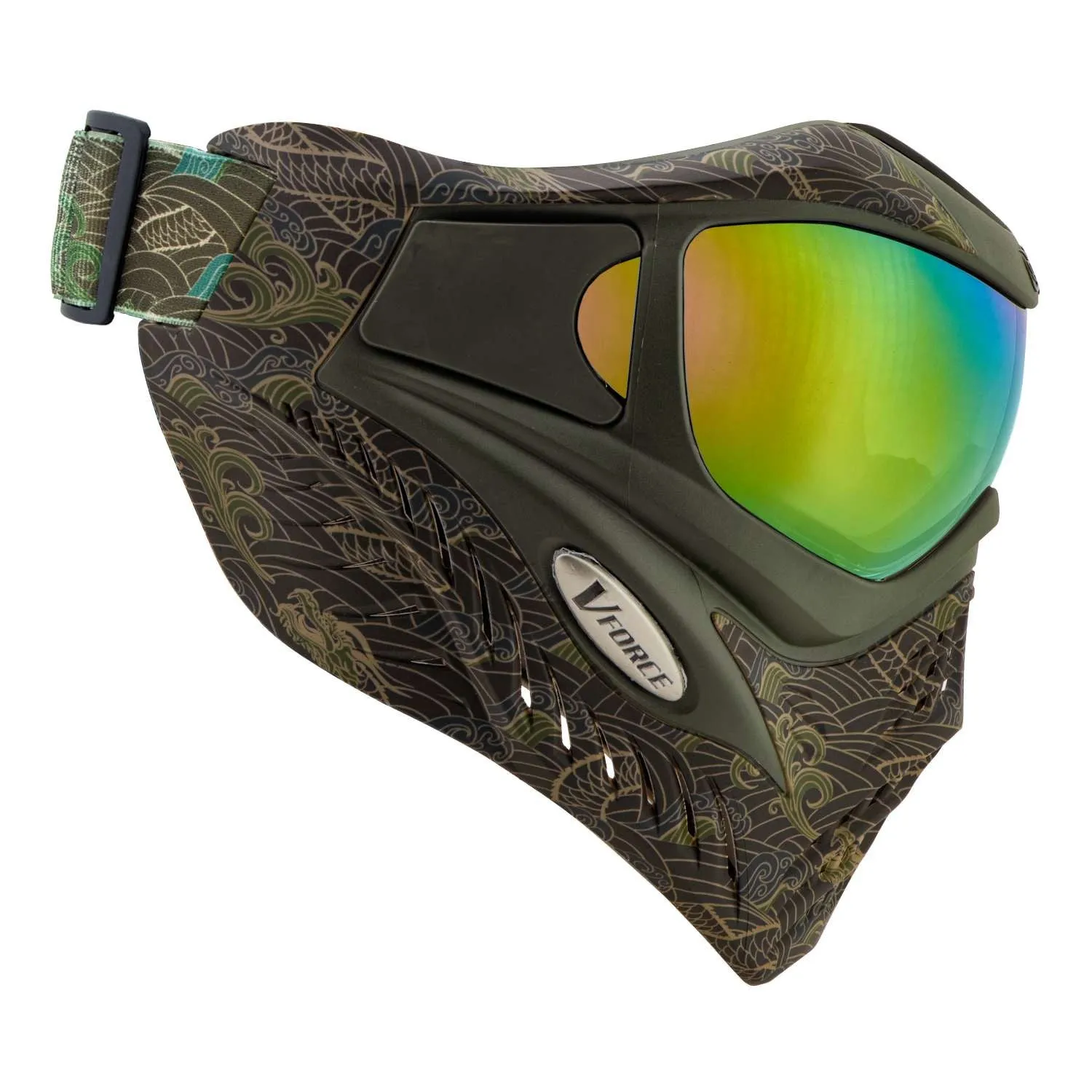V-Force Grill SE Paintball Mask Goggle - Dragon Fury w/ Quicksilver Lens