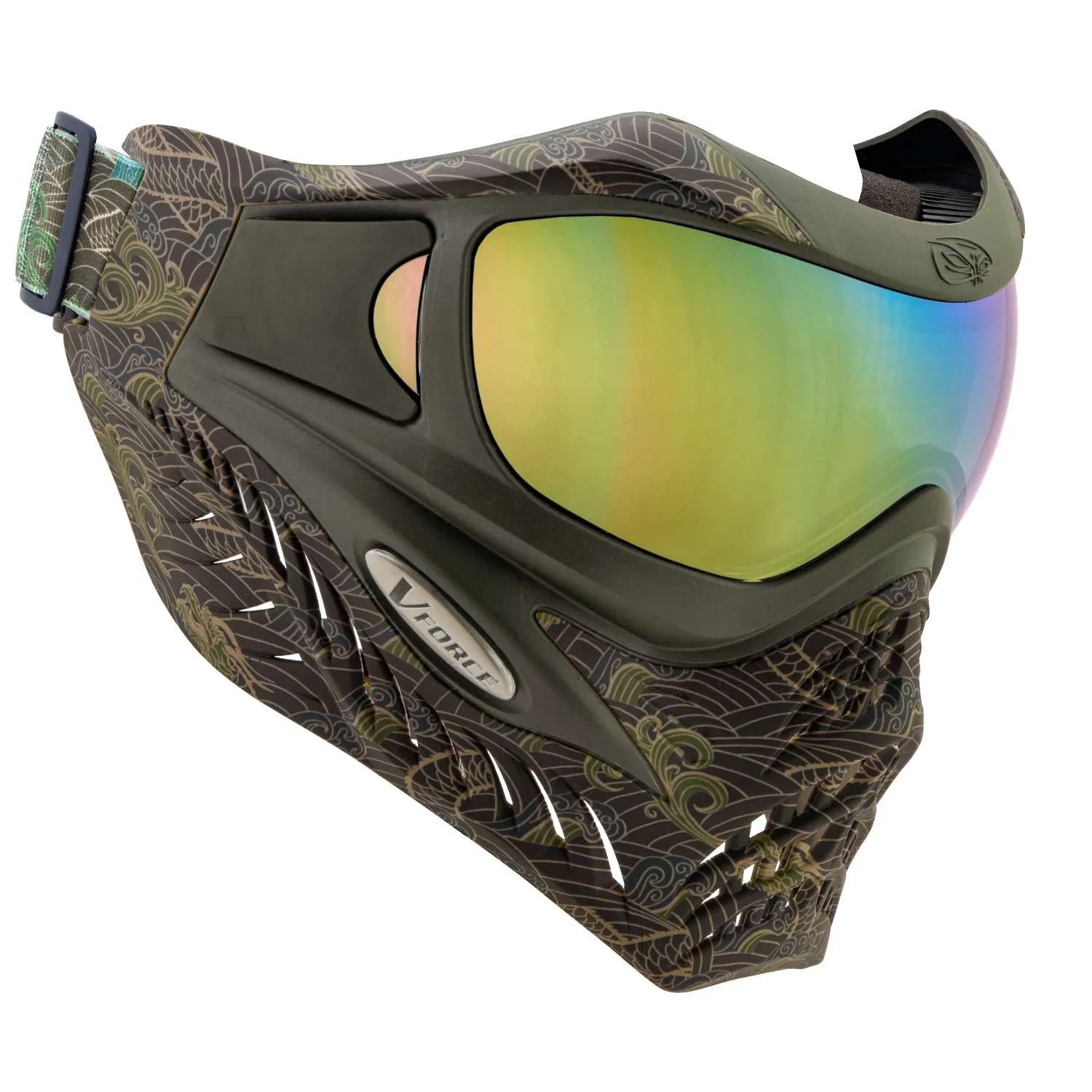 V-Force Grill SE Paintball Mask Goggle - Dragon Fury w/ Quicksilver Lens