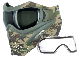 V-Force Grill SE Paintball Mask Goggle - Woodlands Camo w/ Smoke & Clear Lens