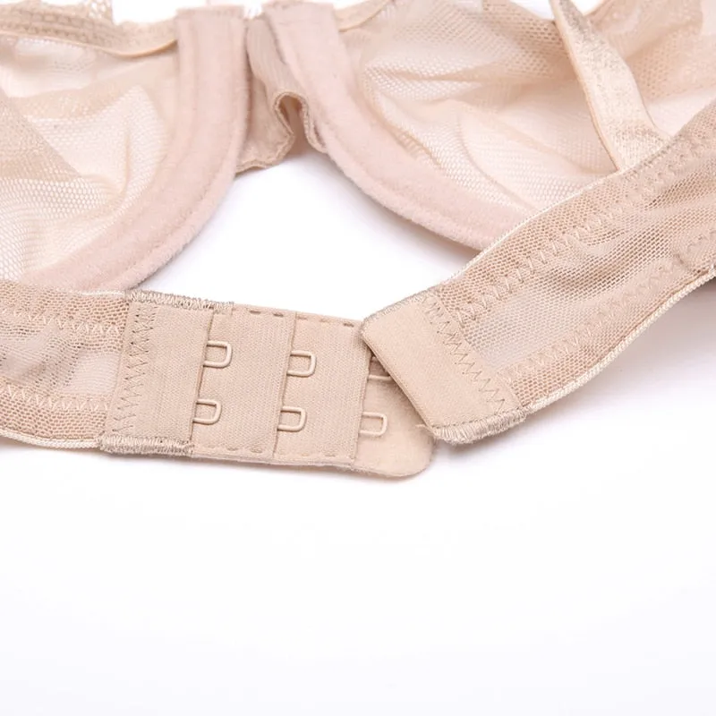 VenusFox Varsbaby Sexy See-Through Underwear Transparent High-Waist Briefs Yarn Bra And Panty Set