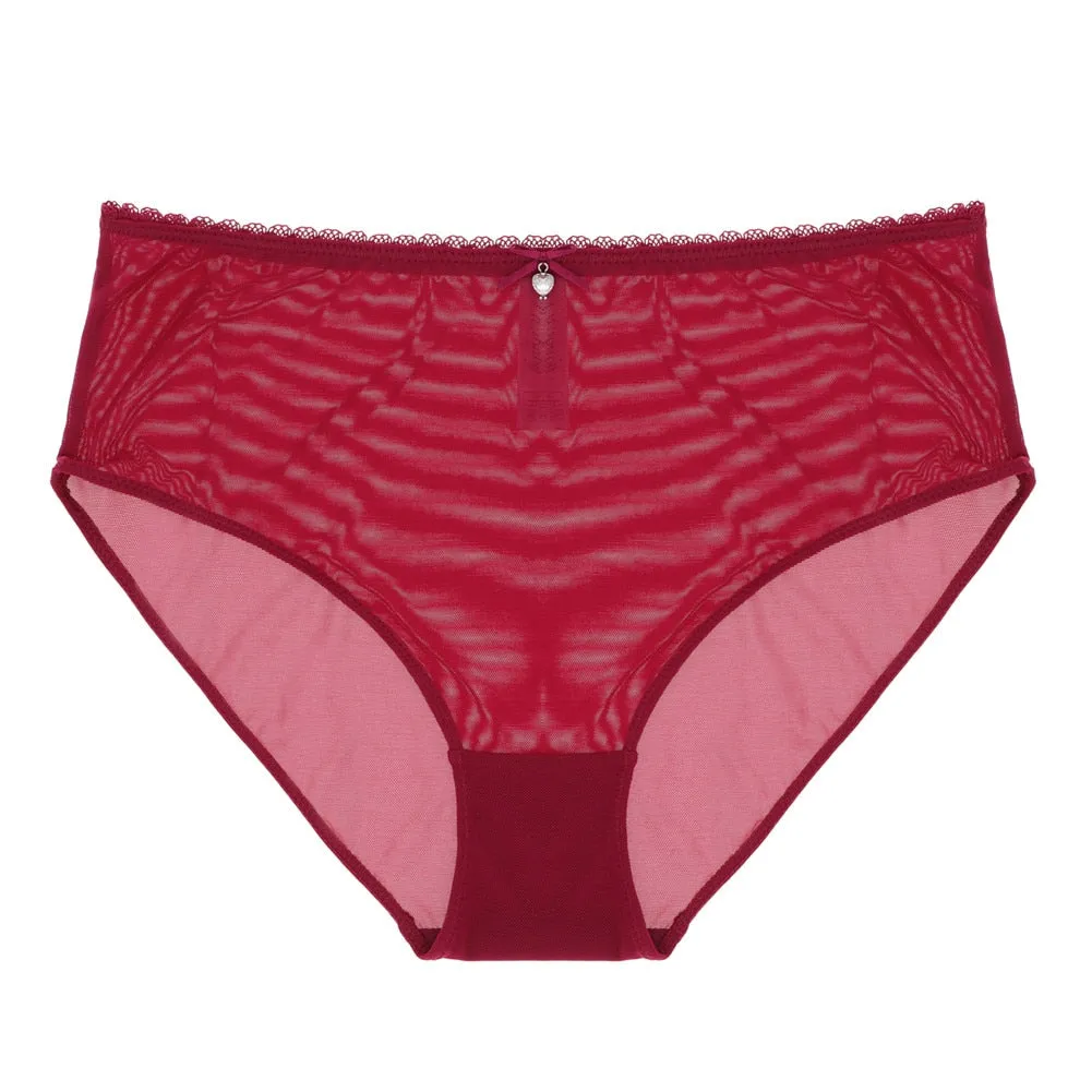 VenusFox Varsbaby Sexy See-Through Underwear Transparent High-Waist Briefs Yarn Bra And Panty Set