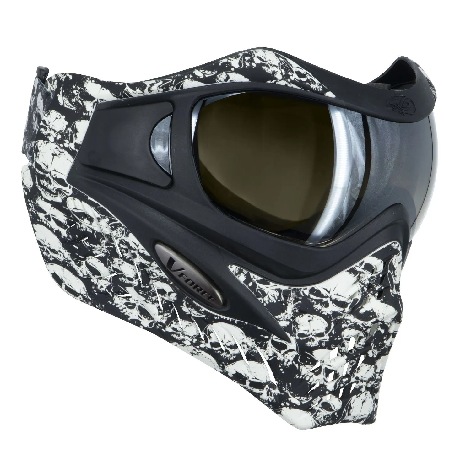 VForce Grill SE Catacomb with Quicksilver & Clear Thermal Lens - Black/White Skulls