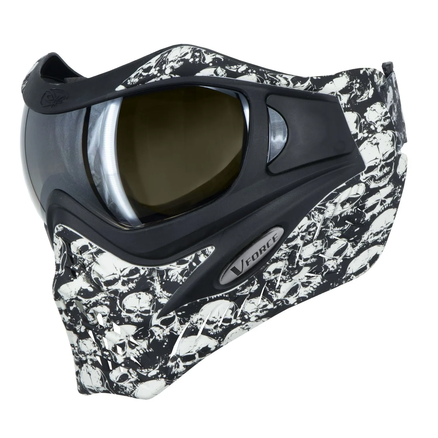 VForce Grill SE Catacomb with Quicksilver & Clear Thermal Lens - Black/White Skulls