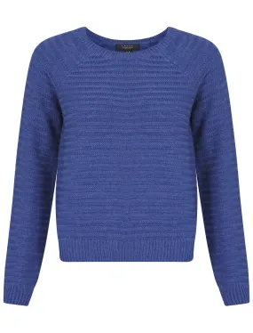 Womens Amara Reya Jonquil Textured Jumper in Sapphire Marl