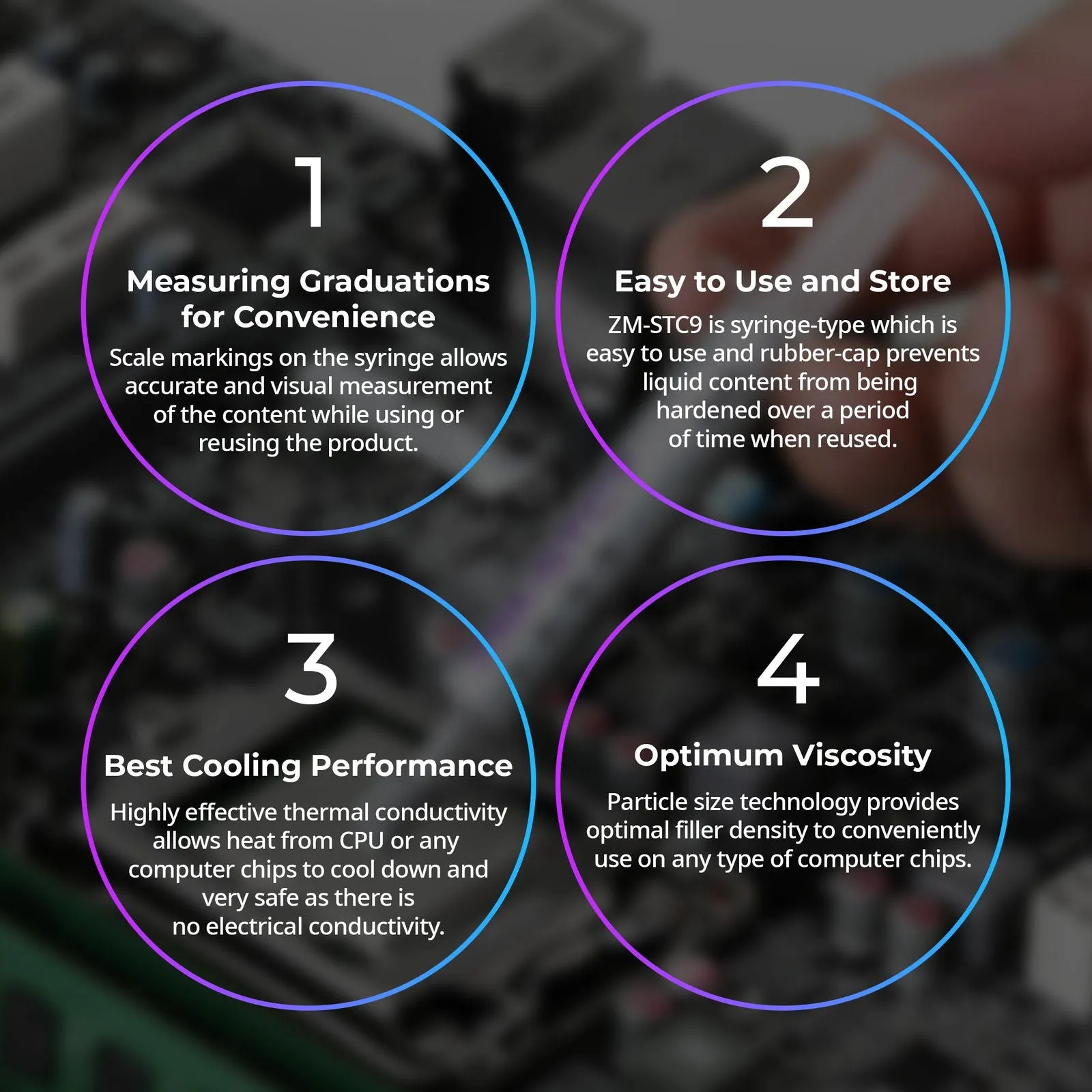 Zalman ZM-STC9 Superconducting Thermal Grease Paste Compound (4g) for CPU / GPU Cooler