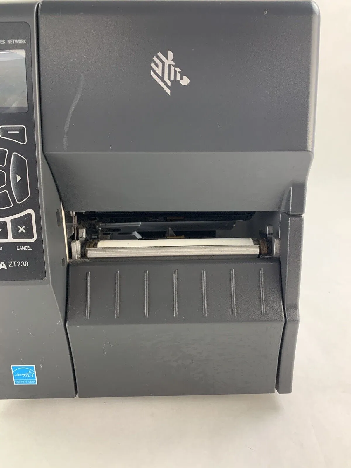 Zebra ZT230 Thermal Transfer Label Printer Serial Network USB Tested Bad Buttons